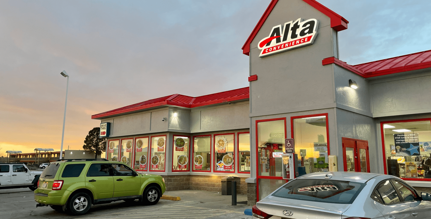 Image of the outside of an Alta Convenience store